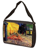 The Cafe Terrace On The Place Du Forum Arles at Night by Vincent Van Gogh Laptop Shoulder Bag