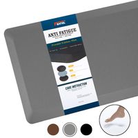 Anti Fatigue Mat Kitchen Mats Cushioned,Thicken Core Foam 20x32x9/10-Inch,Perfect for Kitchens,Standing Desks and Garages,Phthalate Free,Relieves Foot,Knee,and Back Pain(Gray, 20"x32")