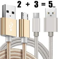 [5 Pack] Kindle USB Cable A Male to Micro B 5FT iBarbe Sync and Quick Charging Cable Cord Durable Charging Cable for Use with All Kindle Tablets and e-Readers