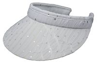 Sparkle Clip-on Visor (White)
