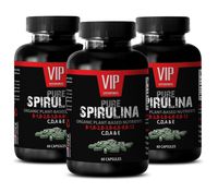 Lower Your Blood Pressure - Pure SPIRULINA - Plant Based NUTRIENTS - Natural Cleanse - spirulina 500 mg - 3 Bottles (180 Capsules)