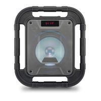 iLive ISBW519B Water Resistant Wireless Speaker, with LED Light Effects and Built-in Rechargeable Battery, Black