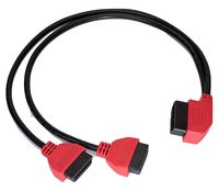 IPAE Right Angle OB2 Splitter Extension Cable OBD II 2 Y Splitter Cable 2 feet (60cm) 16pin 1x Male and 2X Female J1962 Ports