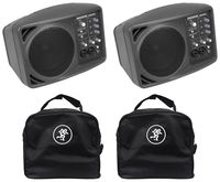 Package: (2) Mackie SRM150 Powered (Class D Amp) Professional Personal Monitor/Speakers With Built In Equalizer + (2) Mackie SRM150 Speaker Soft Travel Bags