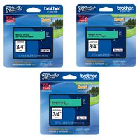 Brother Laminated Tape Black on Green, 18mm (TZe741) (3)