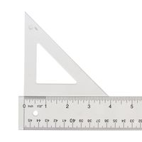 Westcott Styrene Triangle, 4", 45/90 Degree, Transparent (S450-4)