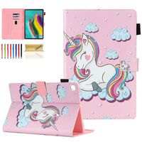 Dteck Case for Galaxy Tab S5e 10.5 2019 - Slim PU Leather Multi-Angle Folio Stand Smart Cover with Auto Wake/Sleep for Samsung Galaxy Tab S5e 10.5 inch 2019 Release SM-T720/T725, Pink Unicorn