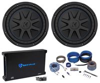 (2) Kicker 44CVX102 CVX 10" 2400w Comp VX Car Subwoofers+Mono Amplifier+Amp Kit