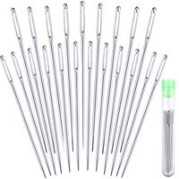 Ua Crafts 21 Big Eye Hand Sewing Needles - 52mm Size Large Eye Stitching Needles in Storage Tube