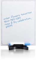 Officemate OIC Premium Dual Sign Holder and Dry Erase White Board, Letter Size, Black/Clear (23044)