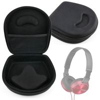 DURAGADGET Black Hard EVA Headphone Storage Case (Headphones NOT Included) - Compatible with Sony XB950BT Extra Bass Wireless Headphones
