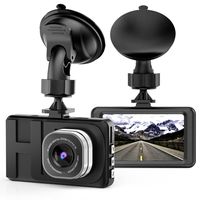 VKAKA Dash Cam - 3.0" DVR Monitor Camera Video Recording System in Full HD 1080p w/Built in G-Sensor Motion Detect Parking Control Loop Record Support