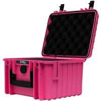 STR8 Brand 10" with 3-Layer Pre Cut Grid Configuration Foam, Weather Resistant, Smell Proof, Lockable, Glass Protector, Outdoor Carrying Case for Multi-Purpose - STR8BRAND (Electric Pink)