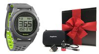 Bushnell iON 2 Golf GPS Watch Gift Box Bundle | with PlayBetter Wall/Car USB Adapters & Protective Case | Black Gift Box, Red Bow | Simple Golf GPS Watch | 36,000+ Courses (Silver/Yellow)