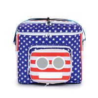 The #1 American Flag Cooler with Speakers & Subwoofer (Bluetooth, 20-Watt) for Parties/Festivals/Boat/Beach. Rechargeable Speaker Cooler, Works with iPhone & Android (2020 Edition)
