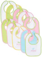 Neat Solutions Water Resistant Bib Set, 10 count, Girl