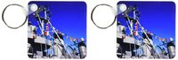 3dRose MA, Boston. Tall ships, Charlestown Navy Yard WWII - US22 WBI0753 - Walter Bibikow - Key Chains, 2.25 x 4.5 inches, set of 2 (kc_91043_1)