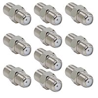 Coaxial Cable Connector, 10-Pack F Type Female to Female TV Cable Coupler Adapter RFAdapter for Antenna, RG6 Coax, Modem