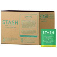 Stash Tea Peppermint Herbal Tea 100 Count Box of Tea Bags, Premium Herbal Tisane, Minty Refreshing Herbal Tea, Enjoy Hot or Iced