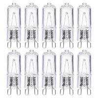 Simba Lighting Halogen Light Bulb G9 T4 40W JCD Bi-Pin (10 Pack) for Chandeliers, Pendants, Cabinet Lights, Landscape Lights, Desk and Floor Lamps, Wall Sconces, 120V Dimmable, 2700K Warm White