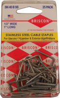 Briscon SN-40-B-SS-25 Box of 25 (1/2 X 1) NM Cable Staples
