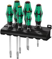 Wera 05007680001 Kraftform Plus 334 SK/6 Screwdriver Set and Rack, Lasertip, 6-Piece