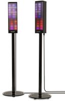 Sharper Image SBT1019 2 Pair Bluetooth Tower Speakers, Stereo System Floorstanding Speakers with Lights, Pair of 2 LED Tower Speakers For Home