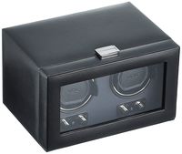 WOLF 270102 Heritage Double Watch Winder with Cover, Black