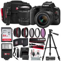 Canon EOS Rebel SL3 DSLR Camera with 18-55mm Lens + 64GB + Cases + Premium Accessory Bundle