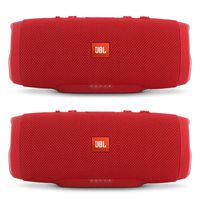 JBL Charge 3 Waterproof Portable Bluetooth Speaker - Pair (Red/Red)