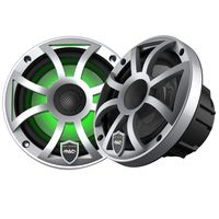 Wet Sounds REVO 6-XSS 6.5" 200W Silver LED Coaxial Full Range Marine Speakers