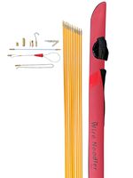 Wire Noodler HD: Most Complete Wire and Cable Pulling Fish Tape Kit. 8 Attachments Including Flexible Nylon Rod, Chain Noodle, LED Light, Magnet, Various Hooks, and Carrying Case (32 foot)