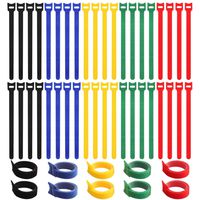 Spofit 50Pcs Cable Straps Hook Loop Self Gripping Reusable Cable Ties (7 Inch, Multicolour)