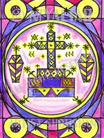 Baron Samedi Healing Resurrection Voodoo 4"x6" Set of 6 Linen Postcards