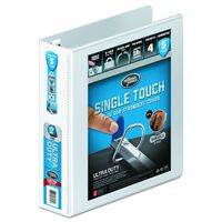 Wilson Jones Line Premium Single Touch Locking D-Ring 2 Inch Capacity 8 1/2 x 11 Inch White View Binder (W86620PP1)