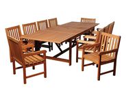 Amazonia SC Ley_10BT364 Cleveland 11 Piece Eucalyptus Extendable Rectangular Dining Set