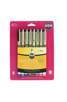Sakura Pigma 50220 Micron Blister Card Ink Pen Set, Ass't Colors, PN 8CT