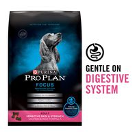 Purina Pro Plan Sensitive Stomach Dry Dog Food, FOCUS Sensitive Skin & Stomach Salmon & Rice Formula - 30 lb. Bag