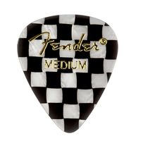 Fender 351 Shape Graphic Picks (12 Pack) for electric guitar, acoustic guitar, mandolin, and bass, 351 - Medium, Multicolor (Checker)