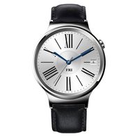 Huawei Watch Stainless Steel with Black Suture Leather Strap (U.S. Warranty)