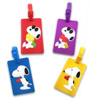 Finex Set of 4 - Peanuts Snoopy Travel Luggage ID Tag for Bags Suitcases with Adjustable Strap