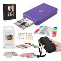 Lifeprint 2x3 Portable Photo and Video Printer (Purple) Stickers Bundle