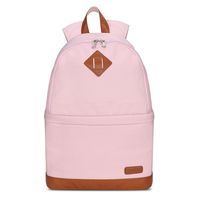 Kattee Professional Canvas SLR DSLR Camera Backpack Laptop Bag Case with Waterproof Rain Cover for Canon Nikon Pink