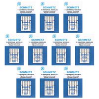 50 Schmetz Universal Sewing Machine Needles -  size 80/12 - Box of 10 cards