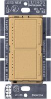 Lutron Maestro Dual Dimmer Switch for Incandescent and Halogen Bulbs, 300-Watt, Single-Pole, MA-L3L3-GS, Goldstone