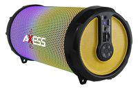 AXESS SPBL1044 Vibrant Plus Black HIFI Bluetooth Speaker with Disco LED Lights in Yellow