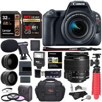 Canon EOS Rebel SL2 DSLR Camera + EF-S 18-55mm is STM, [Canon sl2 has Almost The Exact Features of The Rebel T7i in Compact Version] Includes 1 Year Full Manufacture Warranty+ Total 96GB & Much More.