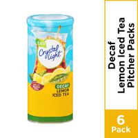 Crystal Light Decaf Iced Tea Drink Mix, Natural Lemon Flavor (12-Quart), 1.5 Ounce Packages (Pack of 12)