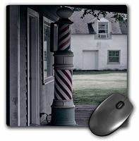 3dRose LLC 8 x 8 x 0.25 Inches Mouse Pad, Photo of an Old Barber Shop Poll - (mp_173607_1)