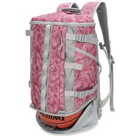 TRAILKICKER 26L Basketball Backpack with Ball Compartment, Shoe Bag, Padded 17" Laptop Compartment, Office-to-Gym Bag, Perfect for Soccer, Volleyball, Swim and Badminton, RED